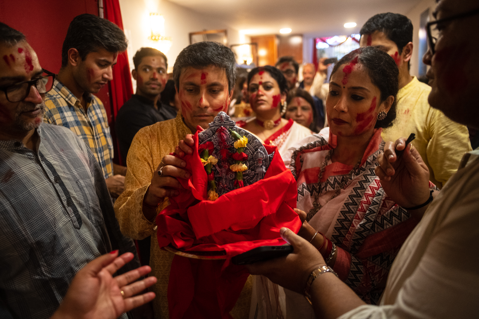 Community members in celebration